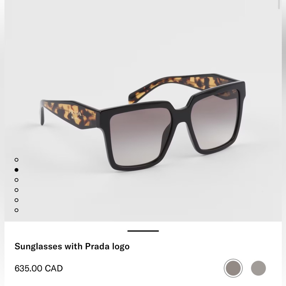 Prada Black and Tortoise Square Sunglasses - Picture 2 of 11